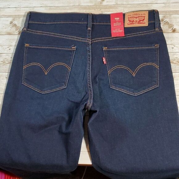 NEW NWT Levi’s 315 Shaping Bootcut Mid Rise Jeans Dark Wash Size 29" x‎ 30" - Picture 10 of 14